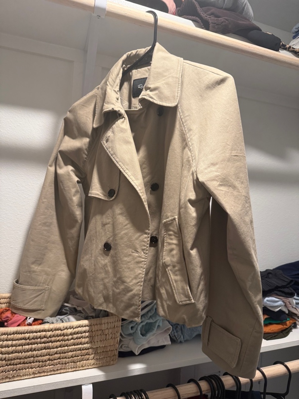 Rails Women's Khaki Double-Breasted Trench Coat